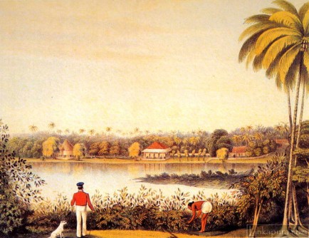 Kollupitiya seen from Cinnamon Gardens, Colombo ca. 1845